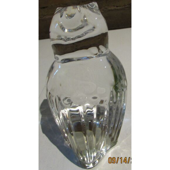 PRINCESS HOUSE 24% LEAD CRYSTAL OWL FIGURINE PAPER WEIGHT W GERMANY - Picture 3 of 6